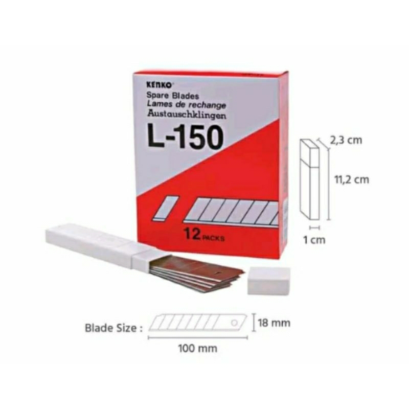 

(BISA COD) ISI CUTTER BESAR KENKO L-150/ REFILL