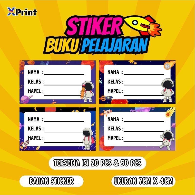 

Sticker nama / Sticker mapel / stiker label buku / stiker buku sekolah / sticker mata pelajaran