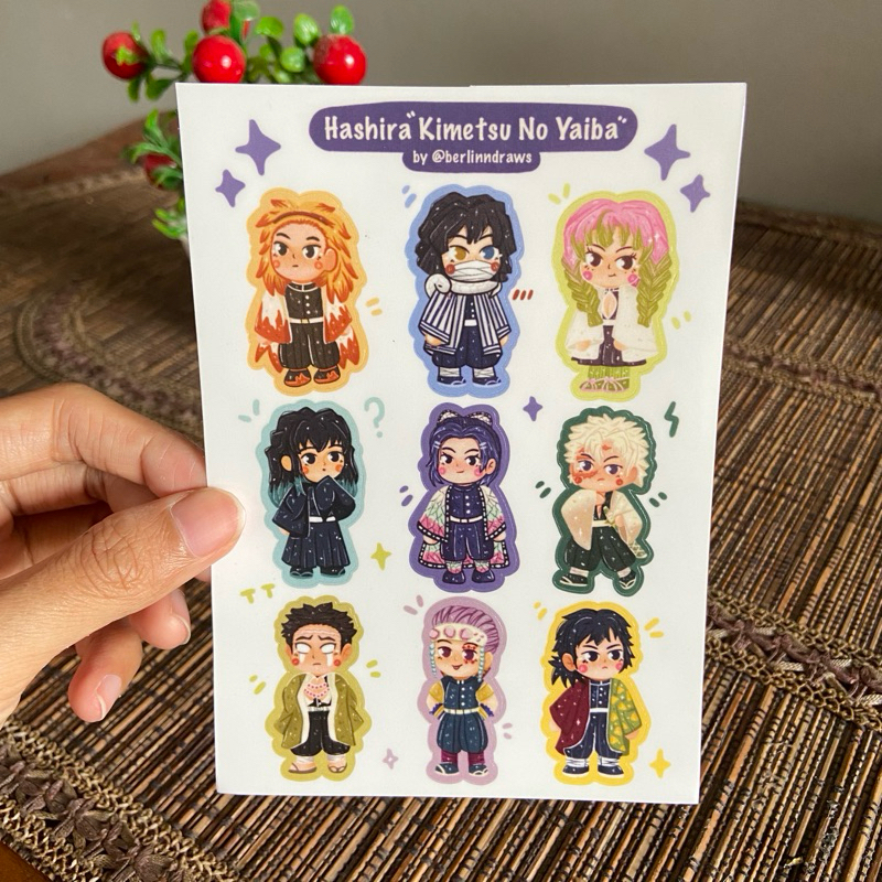 

DEMON SLAYER STICKER SHEET (HALF CUT & WATERPROOF) by berlinndraws