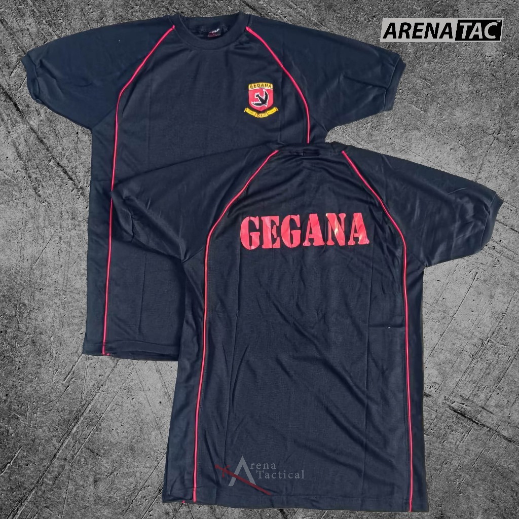 Arenatac - Kaos Gegana Pendek List Merah / PDO Dalaman Gegana List Merah / Kaos Brimob Gegana PDO Pe