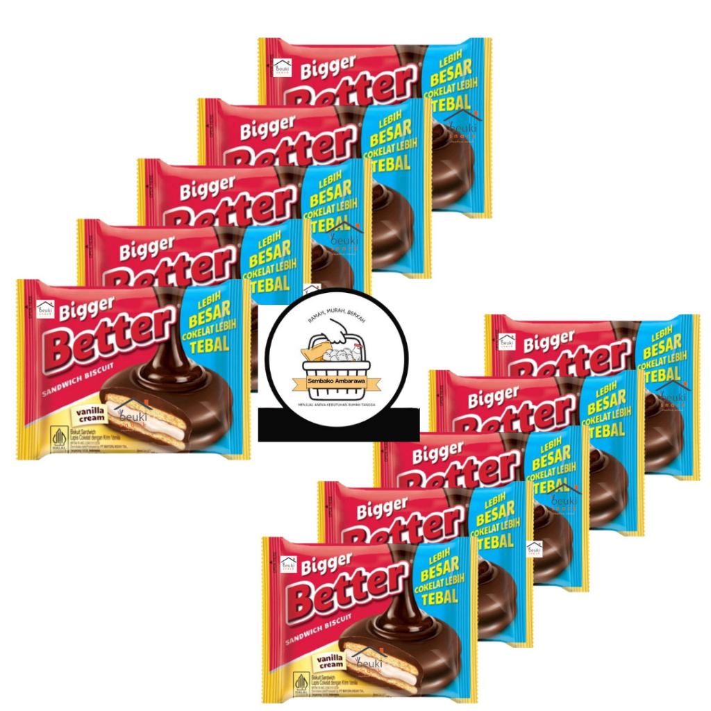 

[RENCENG isi 10] BETTER bigger sandwich biskuit 27 gram LEBIH BESAR renteng isi 10 pcs