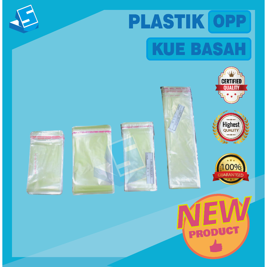 

Plastik OPP Kue Basah / Plastik perekat bening / Plastik pembungkus / Plastik UMKM / isi 100