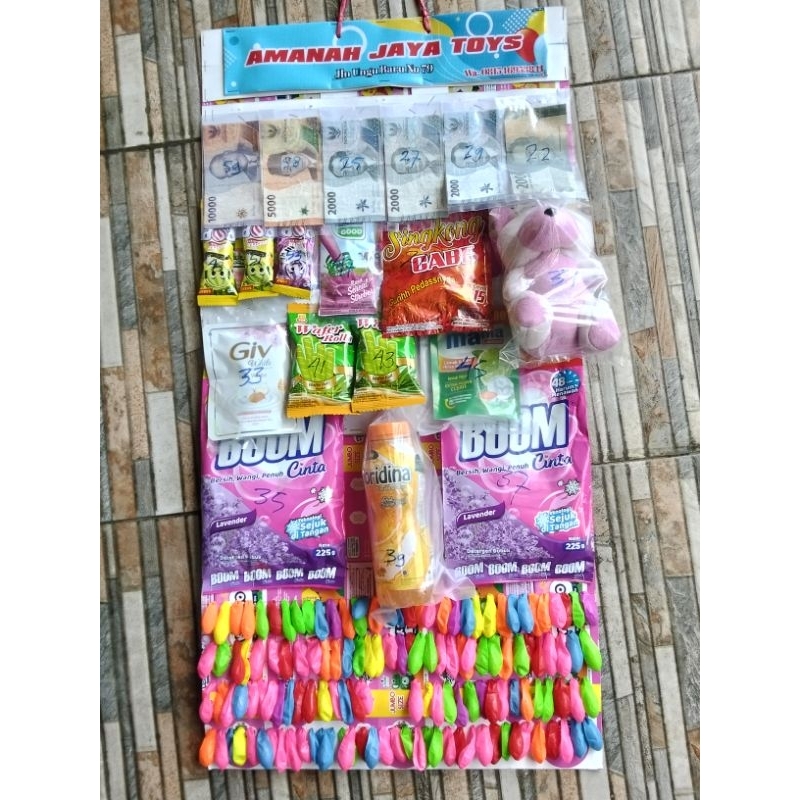 cabutan balon berhadiah 138 pcs cabutan