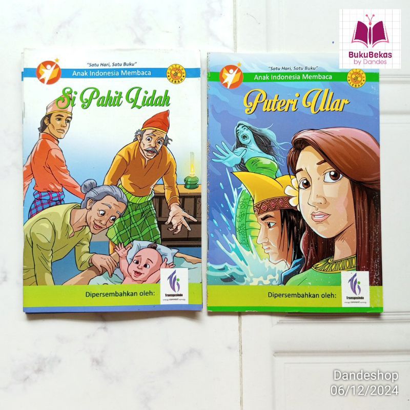 Komik Anak Indonesia Membaca Pustaka Lebah - Seri Satu Hari Satu Buku - Buku Cerita Anak Bekas Prelo