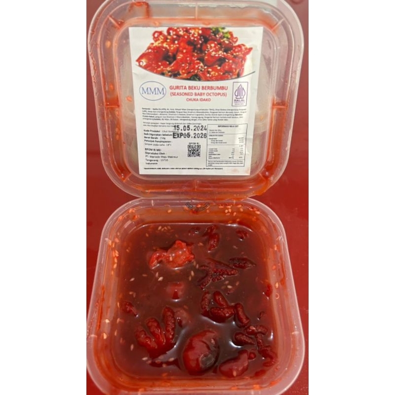 

CHUKA IDAKO HALAL 250G | GURITA BERBUMBU | SEASONED BABY OCTOPUS