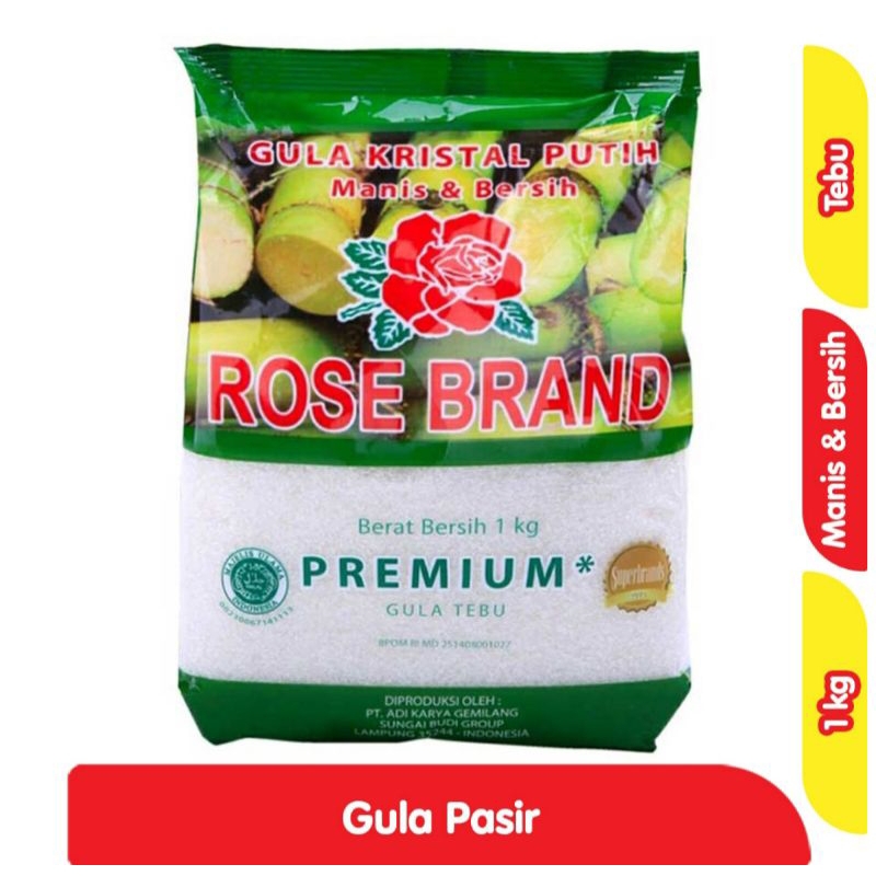 

Rose Brand Gula Pasir Kristal Putih Premium 1kg