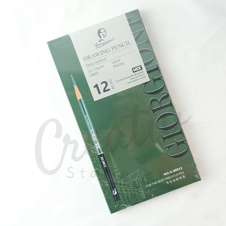 

HJK Giorgione Drawing Pencil Pensil Sketsa 12 PC 2B 4B 6B 8B Charcoal G-08912 MIX