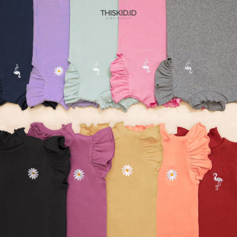 Kaos Rib Anak Rib Top Usia 6bln-6 tahun Bahan Kaos Rib