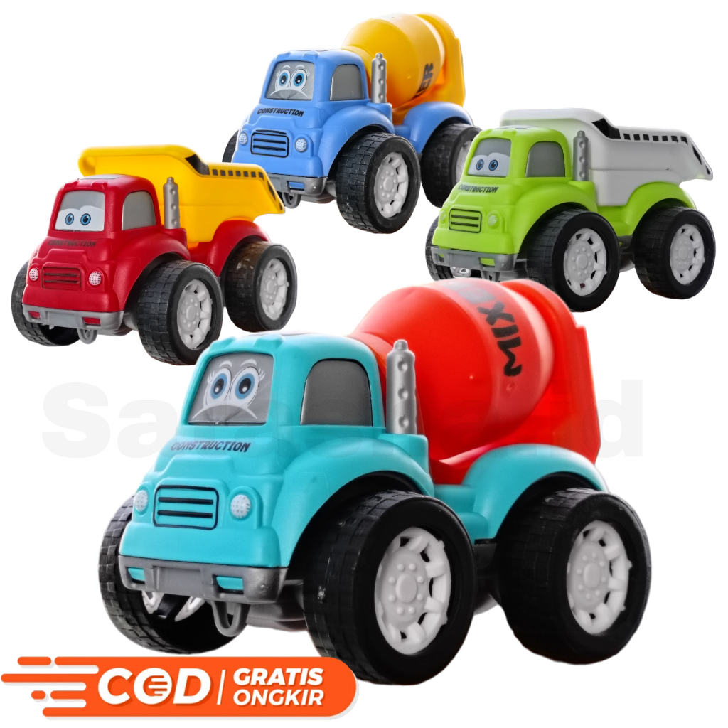 PROMO Mainan Mobil TRUCK MOLEN & TRUK DUMP Mini KONTRUKSI Murah