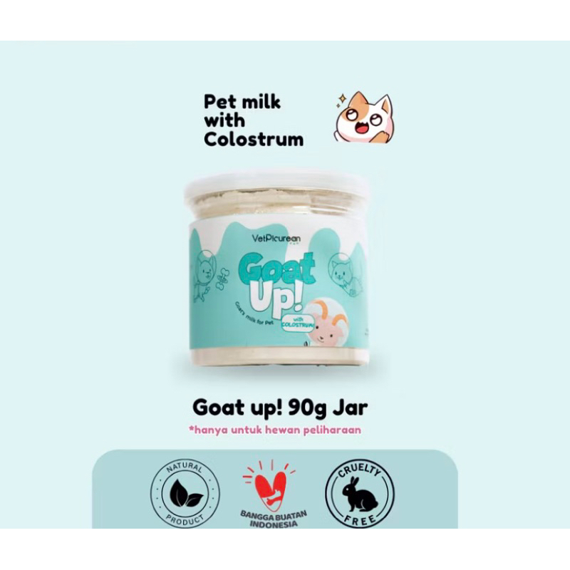 

Goat milk bubuk with colostrum goat up vetpicurean - Jar 90 gr