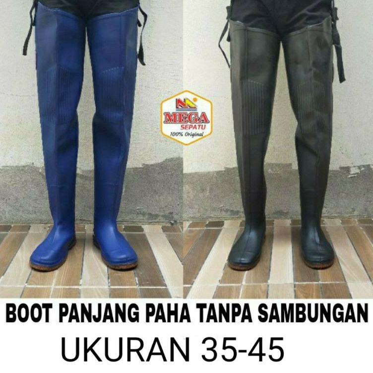 KODE I24G SEPATU BOOT SAWAH LADANG EMPANG PANJANG SAMPAI PAHA 725CM ELASTIS KEBUN PETANI TANPA SAMBU