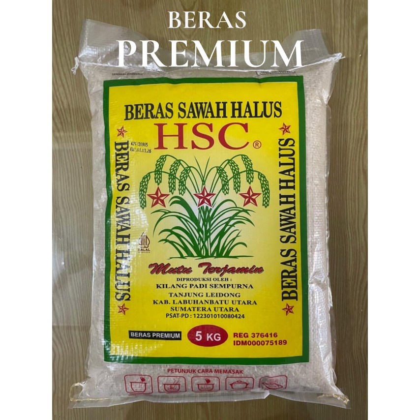 

[5 KG] Beras Premium HSC SAWAH HALUS - Medan