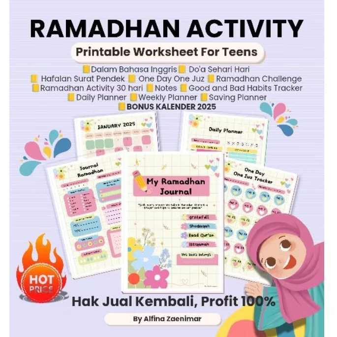 

JURNAL RAMADHAN UNTUK REMAJA / RAMADAN ACTIVITY / HABIT TRACKER DAN KALENDER 2025 - PRINTABLE