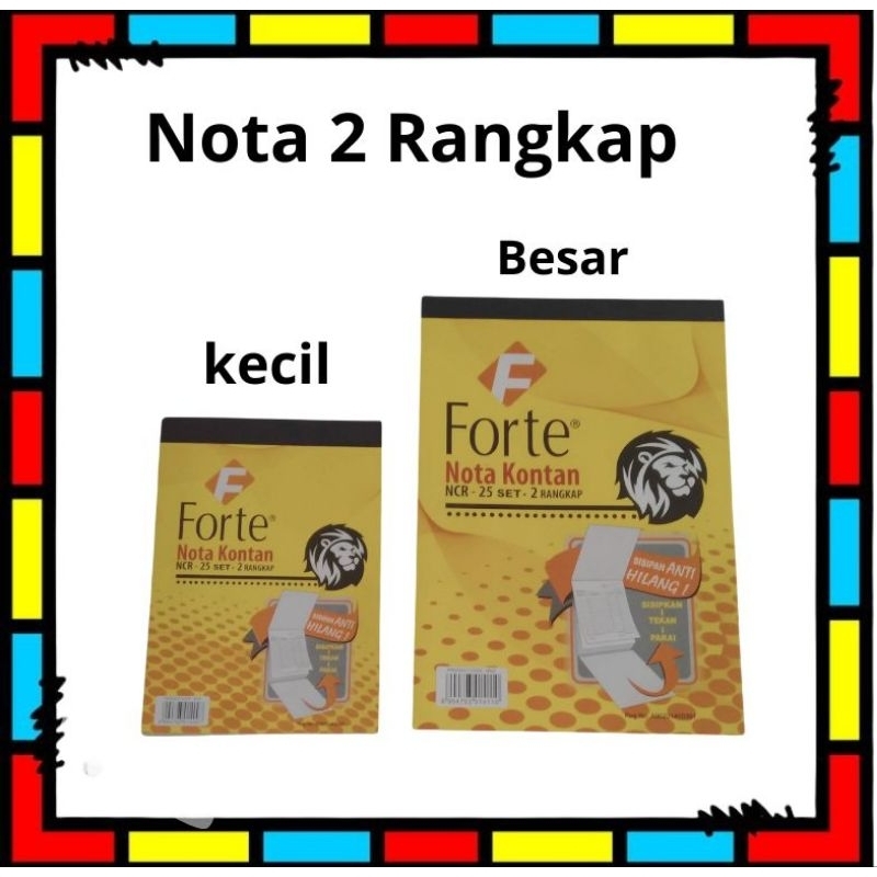 

Nota 2 rangkap Forte