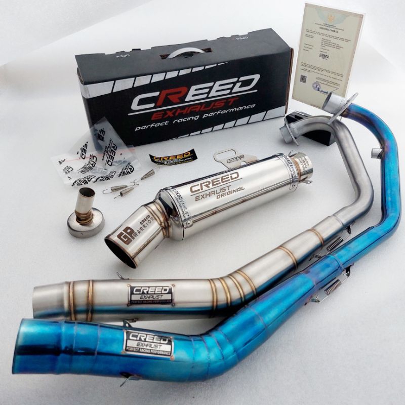 Knalpot Racing Creed Exhaust 100%ORI NGEBAS ADEM For Vixion old new Satria fu Sonic 150R MX KING MX1