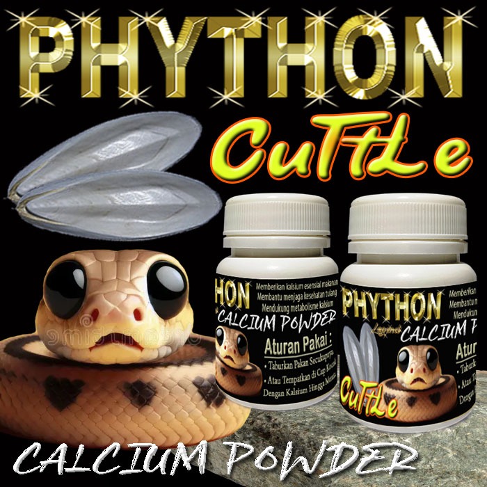 PHYTON CUTTLE BUBUK TULANG SOTONG KALSIUM ALAMI REPTILE ULAR PITON SANCA KEMBANG GTP MILKSNAKE CORN 