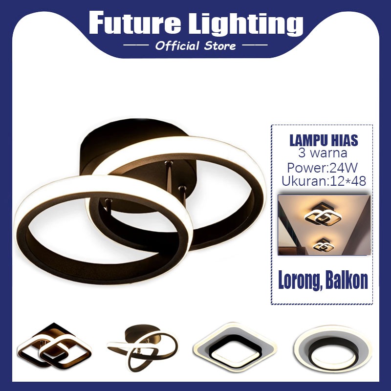 PENJUALAN PABRIK 3 Warna Lampu Plafon LED/Lampu Hias/Lampu Plafon LED Ceiling lamp/Minimalis Tempat 