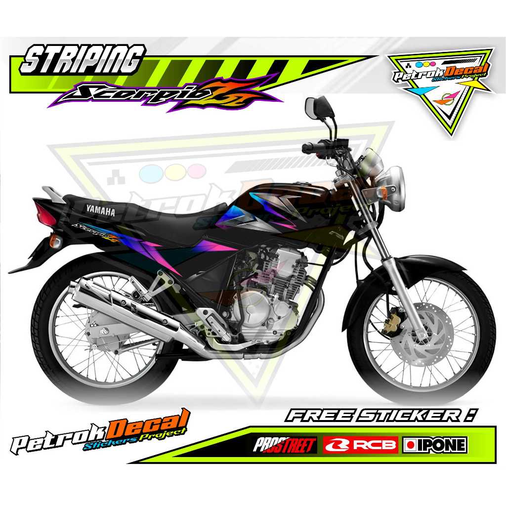 STRIPING VARIASI YAMAHA SCORPIO  Z / STICKER LIST MOTOR YAMAHA YAMAHA SCORPIO