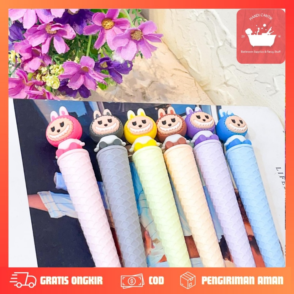 

PULPEN ICE CREAM CONE LABUBU PGK-1686 BOLPEN PENA PEN CREAM CONE POP MART MONSTER COD SOUVERNIR