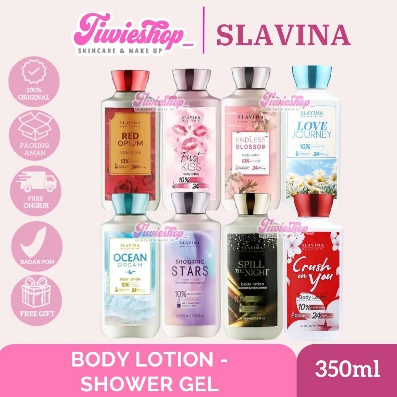 [READY] SLAVINA BODY LOTION - SHOWER GEL  BY NAGITA SLAVINA - SABUN CAIR - Tiwieshop_ Balikpapan Ski