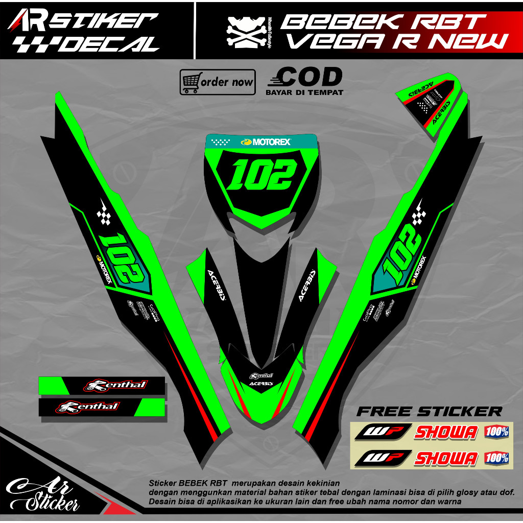 Dekal Yamaha Jupiter Vega New Full Body Sticker Striping Vega R New Robot RBT Bebek Modif