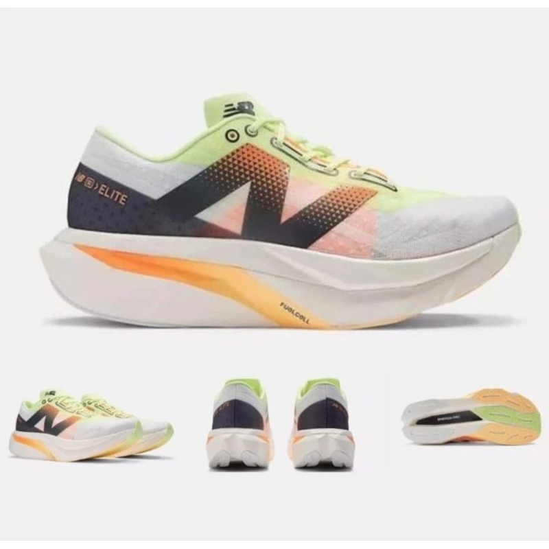 Sepatu New Balance Running NB Fuelcell Elit V4 Hot Manggo