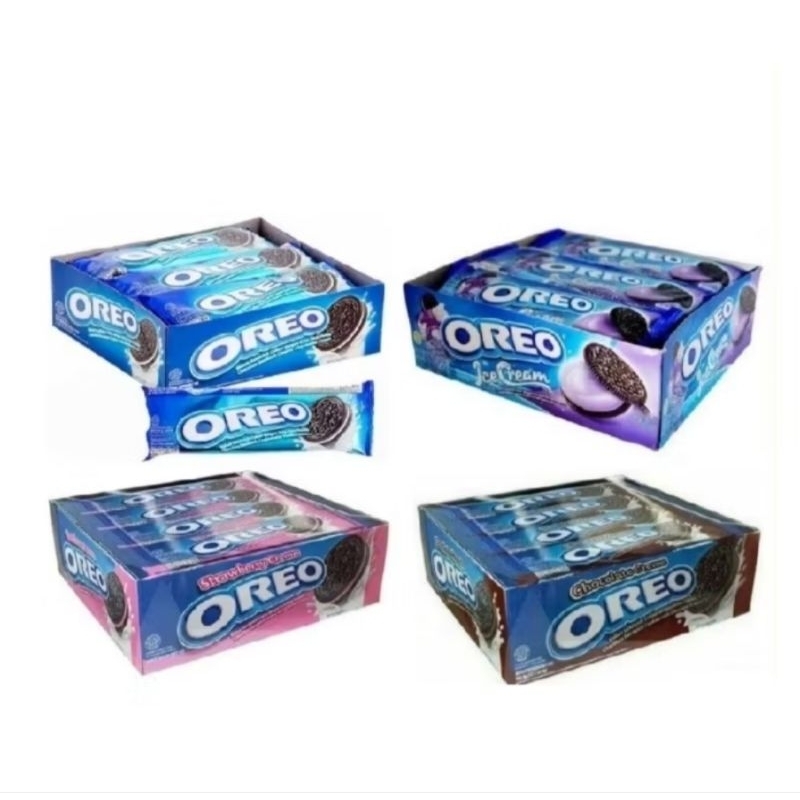 

Oreo Biskuit @27,6gr Isi 12 Pcs | Oreo Biskuit Coklat, Vanilla, Stroberi, Ice Cream Blueberry