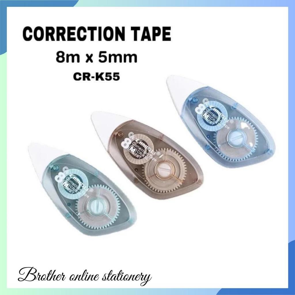 

BOS Correction Tape 8m x 5mm/Tipex Roll Pita Koreksi