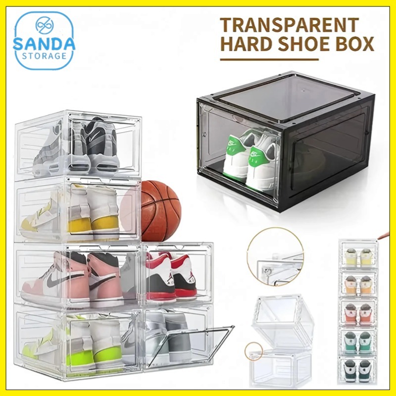 Kotak Sepatu Lipat/Kotak Sepatu Transparan Plastik