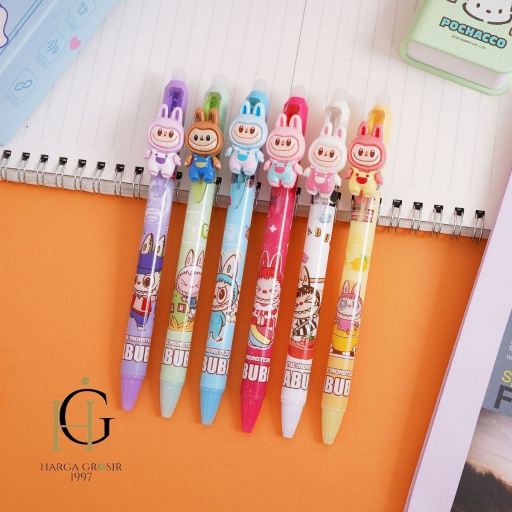 

4/8/12 PULPEN CETEK RESIN LABUBU PEN BOLPEN RESIN POP MART MONSTER LUCU IMUT KADO UNIK SOUVERNIR COD