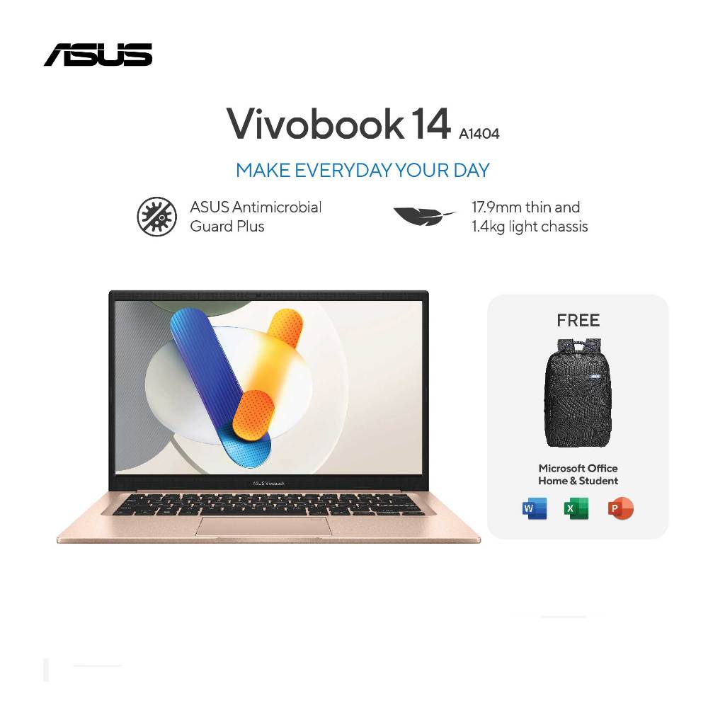 Asus Vivobook 14 A1404ZA VIPS [i5-1235U|RAM 8GB|SSD 512GB|Win11|OHS21+365]