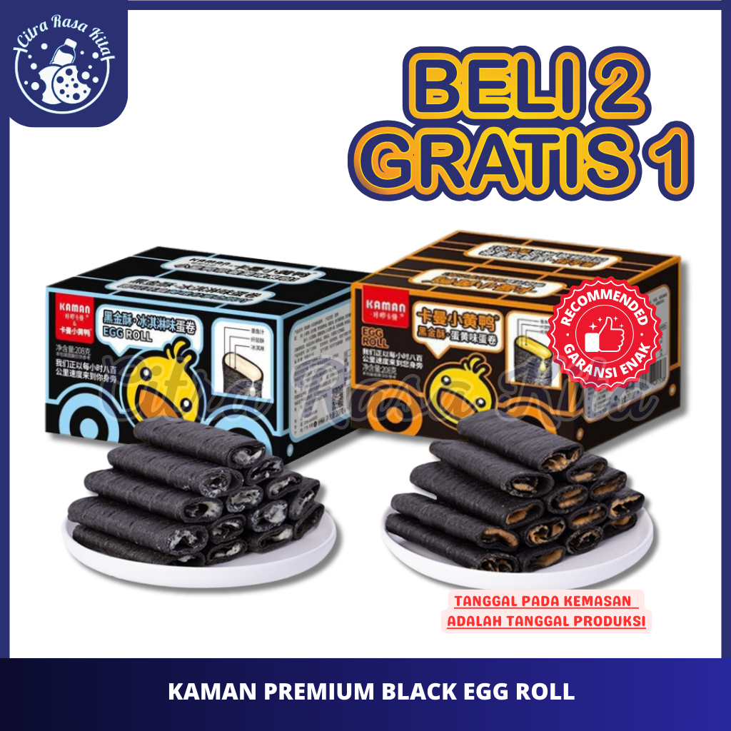 

Kaman Cemilan Makanan Ringan Kaman Egg Roll Bebek Salted Egg Yolk / Semprong Telur Asin