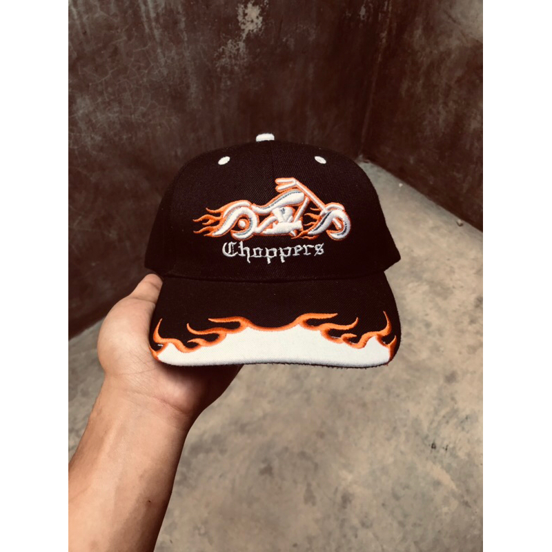 Topi Chopper flame