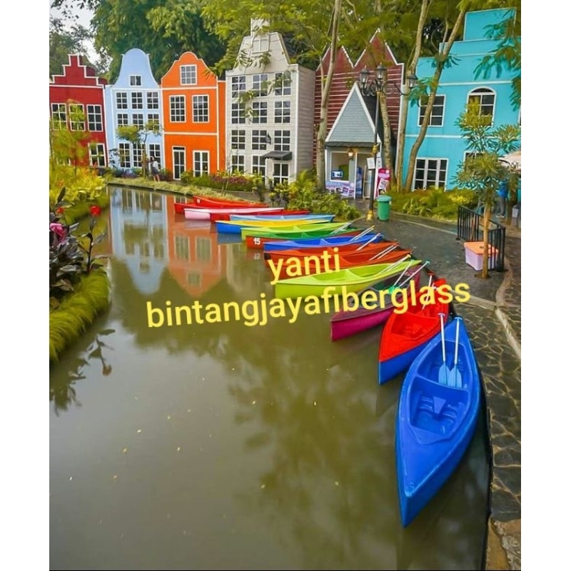 kano duble,perahuwisata danau,kano fiber,sampan dayung