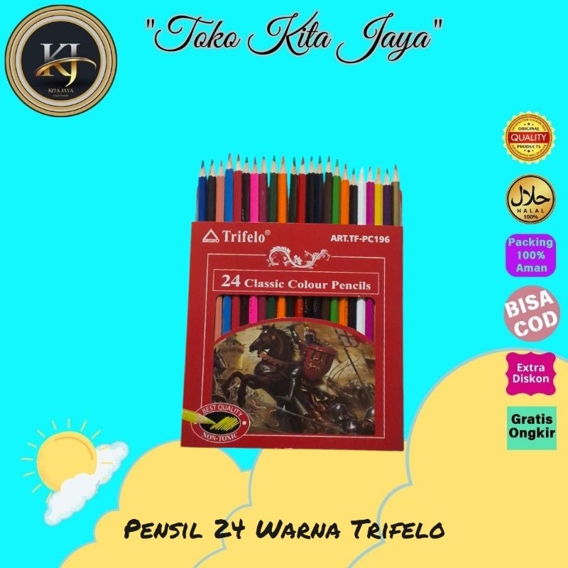

Pensil 24 Warna Panjang Trifelo