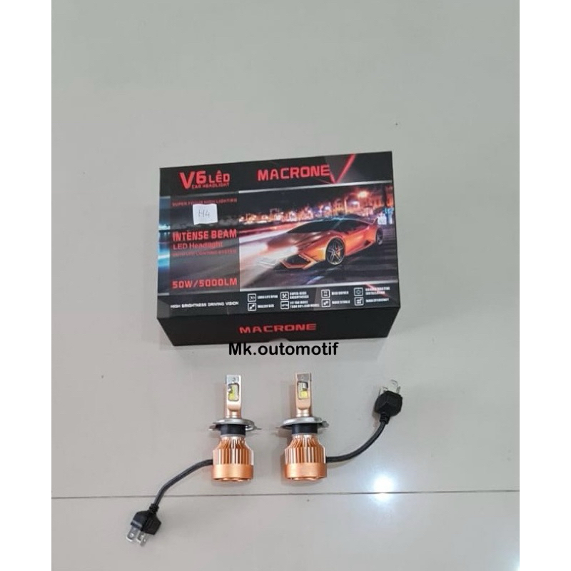 LAMPU LED MOBIL H4  V6 MACRONE