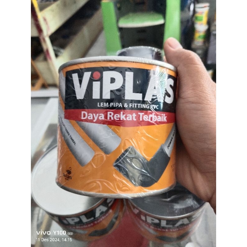 LEM PIPA PRALON PVC VIPLAS KALENG BESAR 360 Gram Paralon fiting pipa pvc