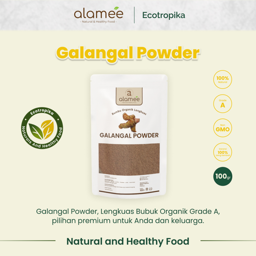 

Lengkuas Bubuk Asli Galangal Seasoning Powder Murni Tanpa Campuran Bumbu Masak Dapur Asli 100 Gram
