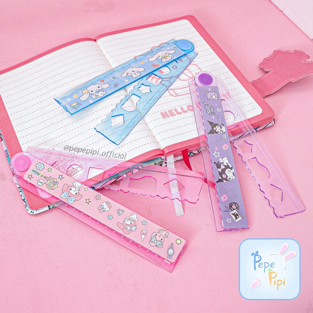 

Penggaris Lipat 30 cm Sanrio PGG-1624 Ruler Mistar Plastik Garisan