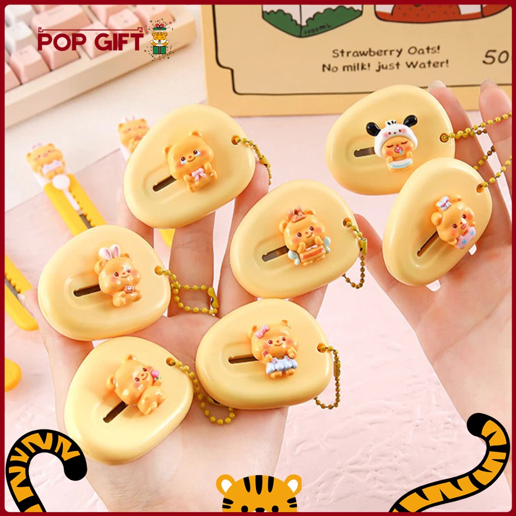 

PG Cutter Bulat Mini Lucu Edisi Butter Bear Pisau Kecil Buka Paket Cutter Tajam Portable ATK AT39