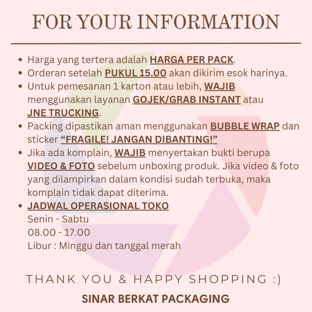 Bento Tanpa Sekat / Mika Bento Plastik