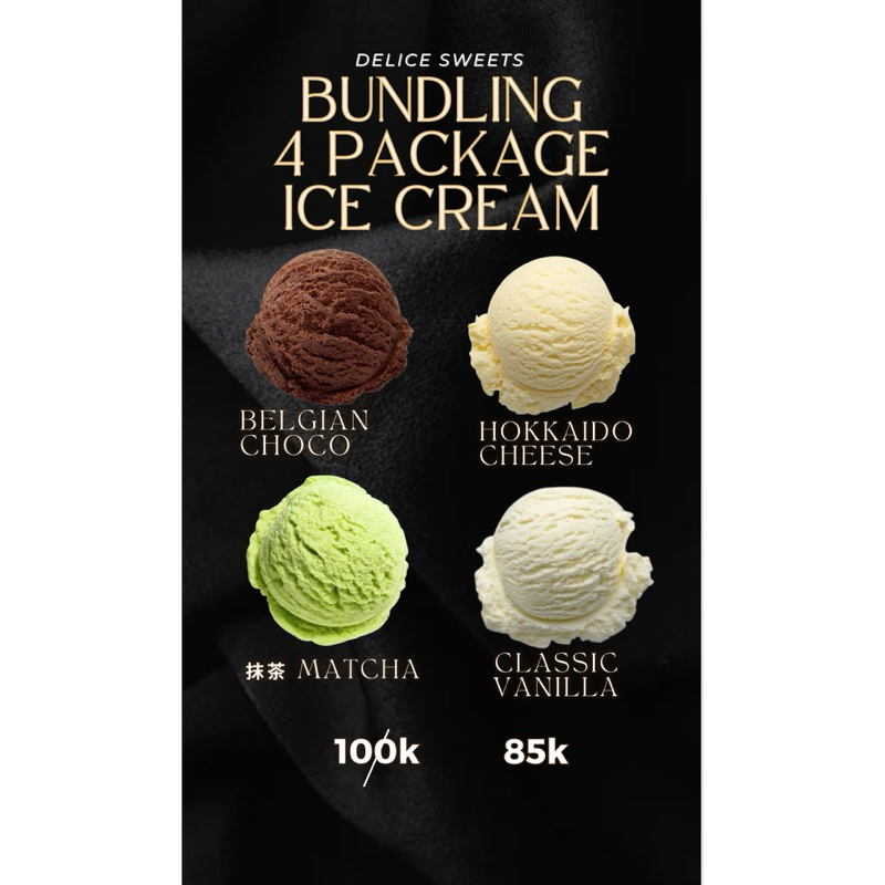 

BUNDLING 4 PACKAGE ICE CREAM