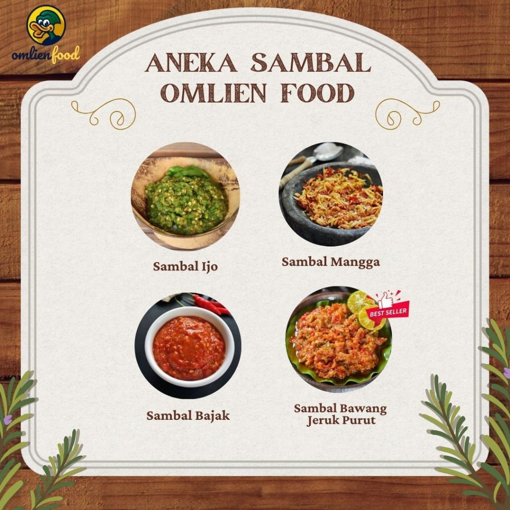 

Tambahan Sambal Ijo Sambal Mangga Sambal Bajak Sambal Sachet