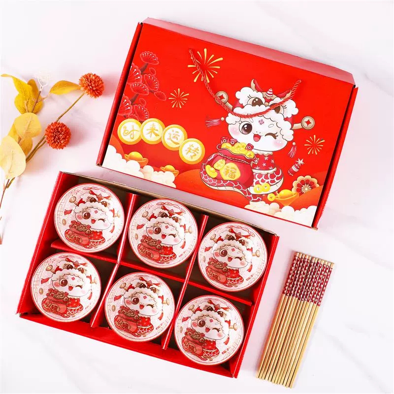 Hampers Imlek Chinese New Year / Mangkok Set Premium Bowl Set / Mangkok Set Imlek / Bowl Set Imlek