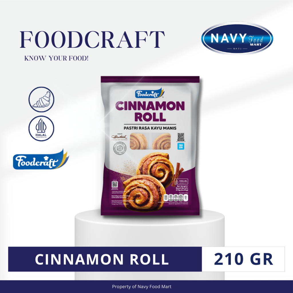 

FOODCRAFT PASTRY CINNAMON ROLL 210 GR