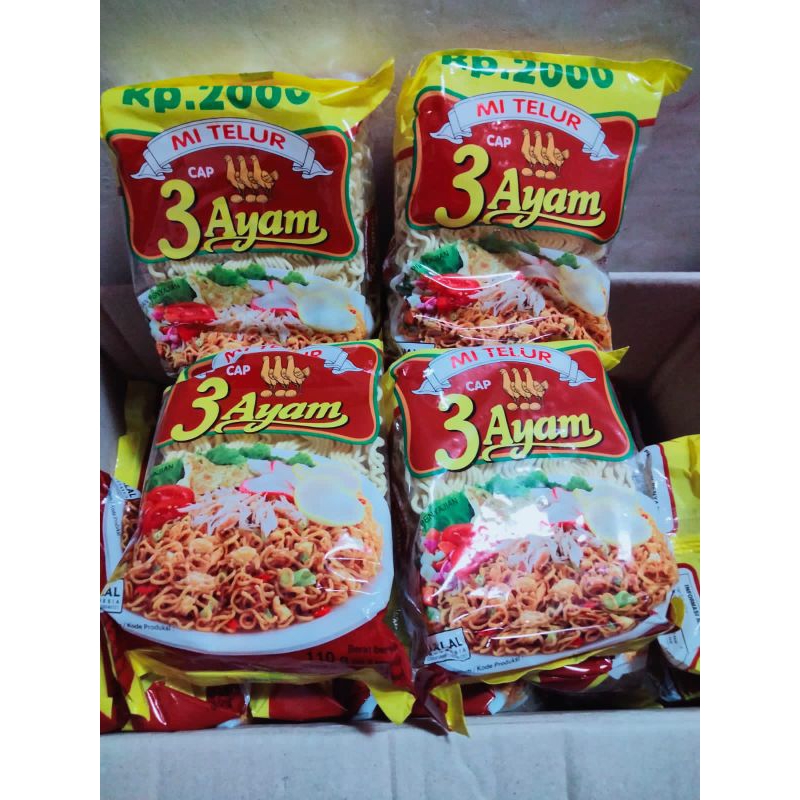 

MIE TELUR CAP 3 AYAM 1 DUS MURAH || MIE TELUR 3 AYAM 120 GR