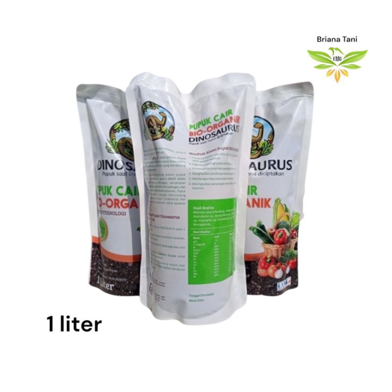 ￼Pupuk Organik Dinosaurus 1Liter Menyuburkan Semua Jenis Tanaman  Kandungan : N, P205, K2O, Na, Fe, 