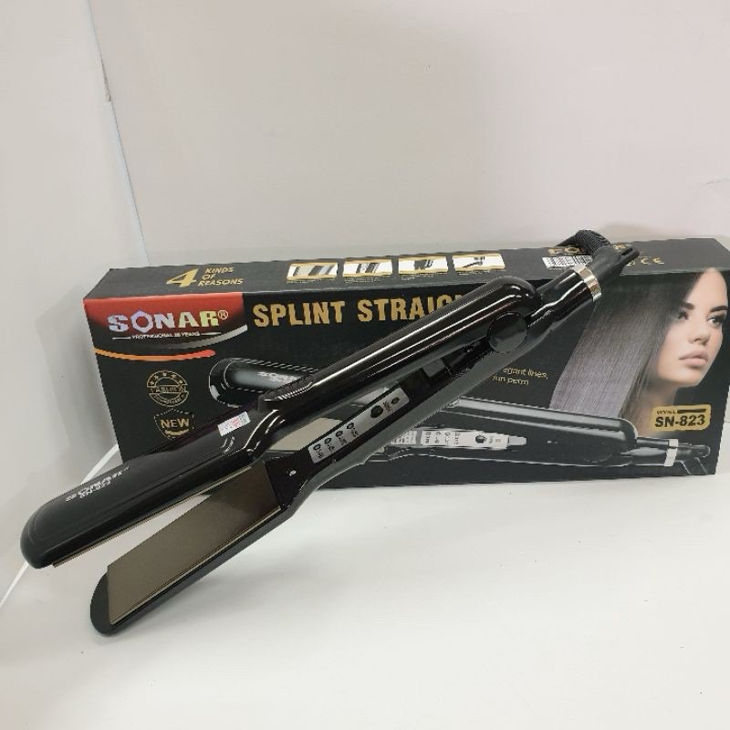 Catok Sonar SN823 - Alat Catok Pelurus Rambut Catokan Rambut ORI Sonar 698 Black Hitam Murah / Catok