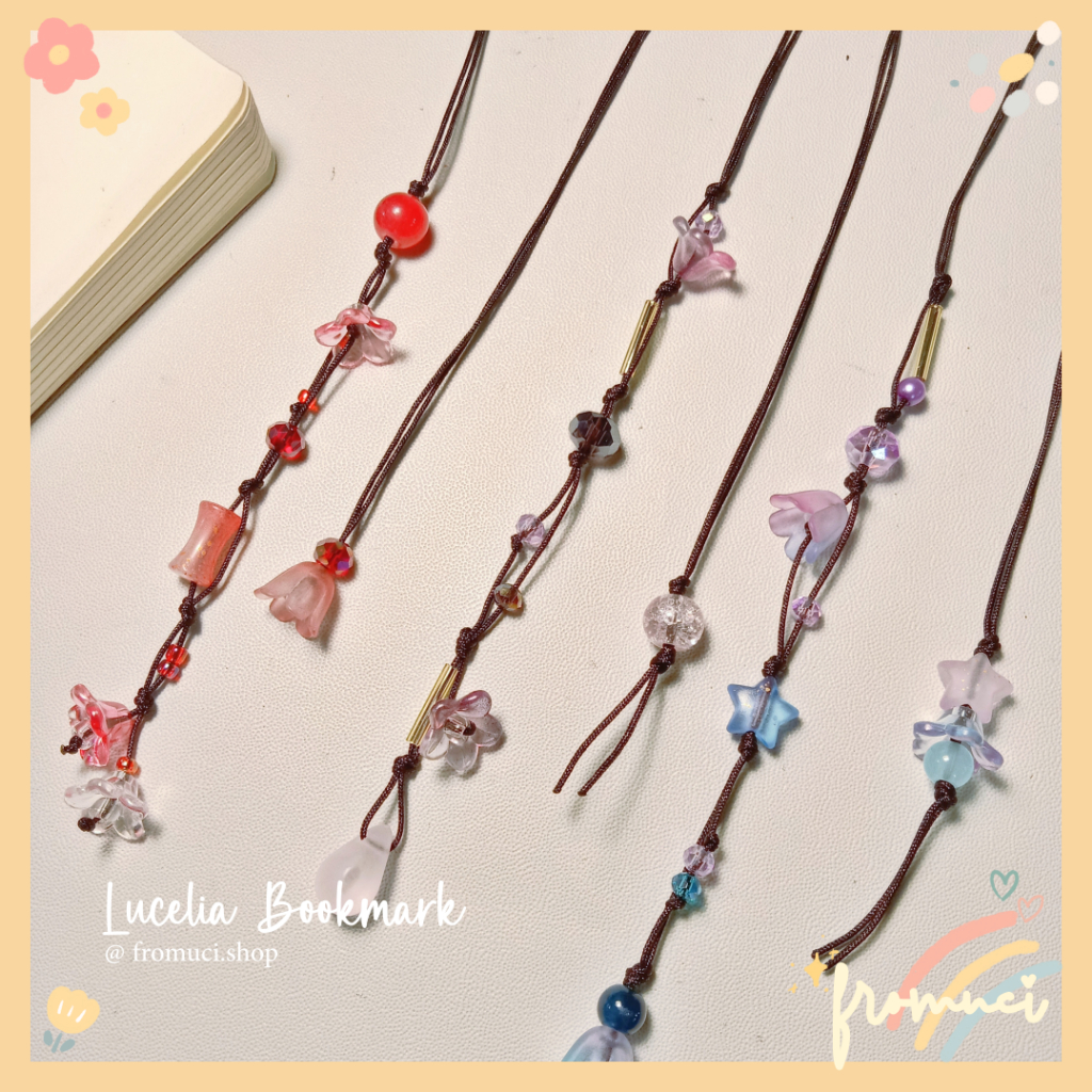 

LUCELIA BOOKMARK / PEMBATAS BUKU MANIK-MANIK AESTHETIC / KOREAN BEADED BOOKMARK