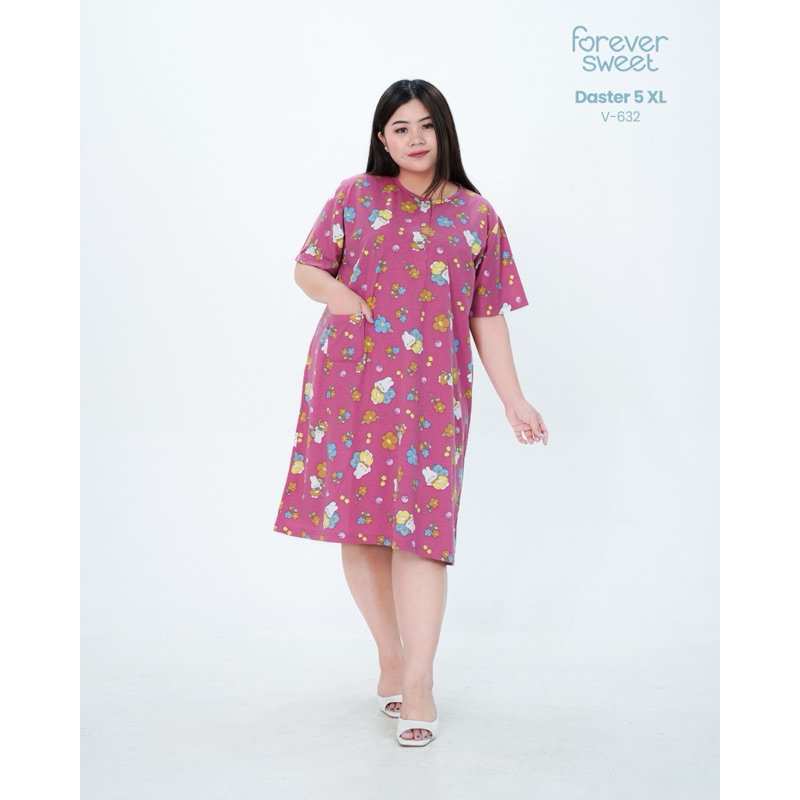 FOREVER SWEET Ld 126 Daster Jumbo 5XL | Baju Tidur Forever